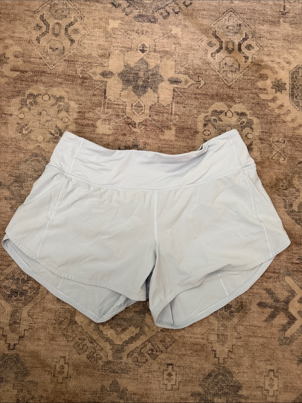 lululemon athletica Light Blue Athletic Shorts with Wide Waistband